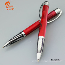 Klassische Stil Metall Pen Red Farbe Acryl Kugelschreiber